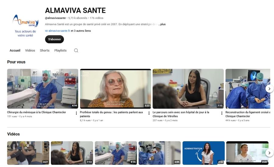 Almaviva Santé - youtube