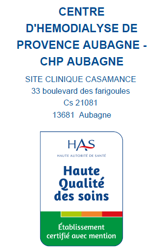 Certification avec la mention « Haute Qualité Des Soins »