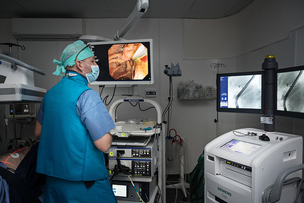 Examen d’endoscopie au bloc